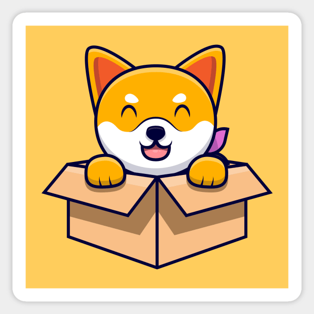 Kawaii shiba inu Sticker by crocozen